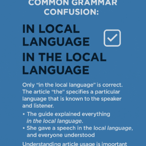 In the Local Language or In Local Language?
