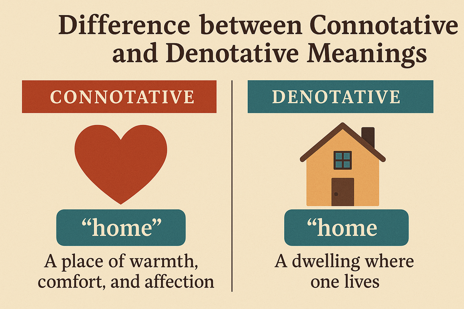 difference between connotative and denotative meanings